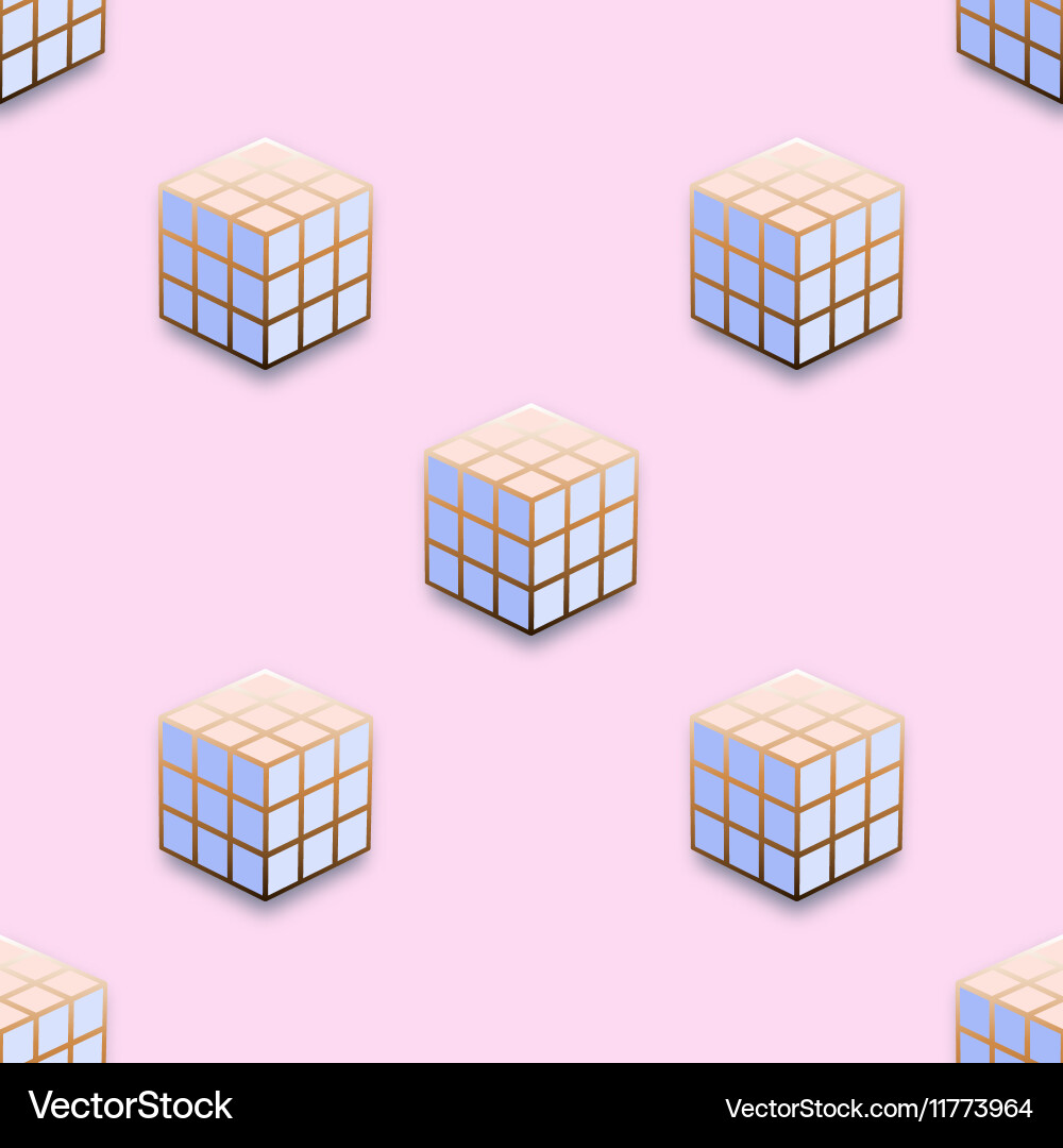 Gemstone Cube Pattern vector image