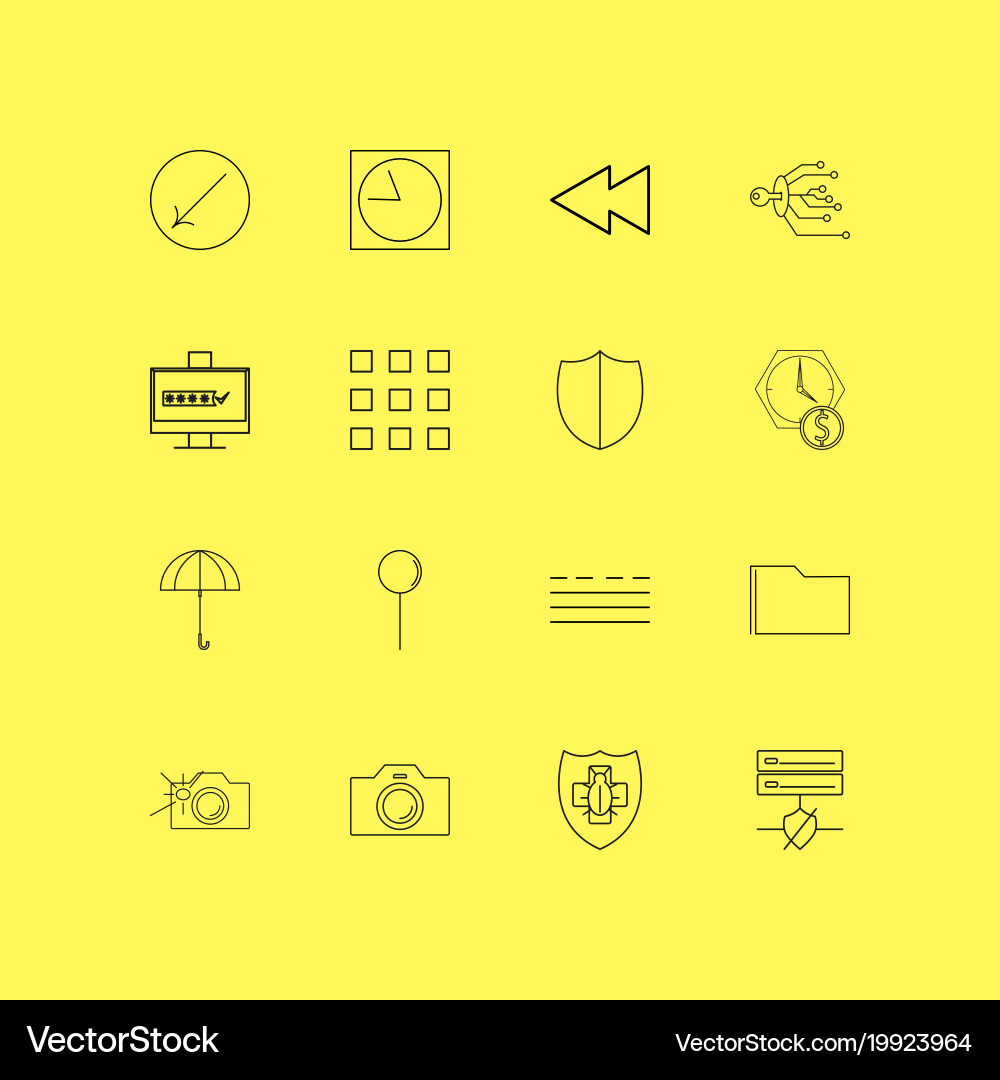 Internet of things linear icon set simple outline Vector Image