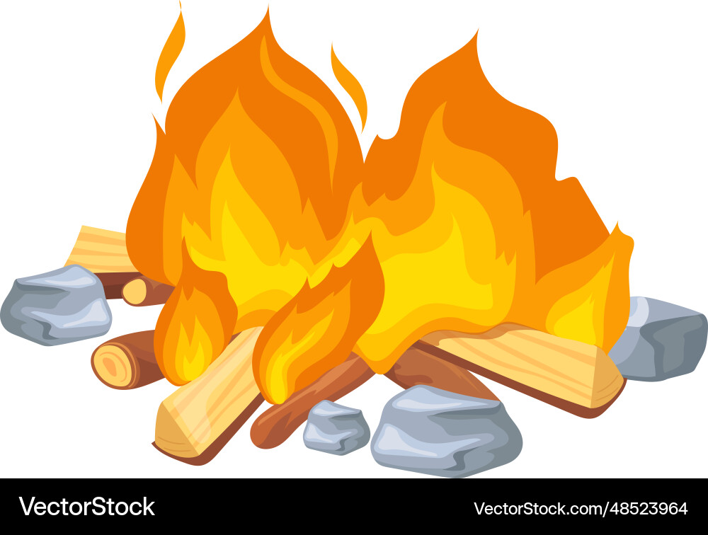 Lagerfeuer im Freien Ikone Cartoon Feuer bei der Verbrennung Lagerfeuer im Freien Ikone Cartoon Feuer bei der Verbrennung vektorbild