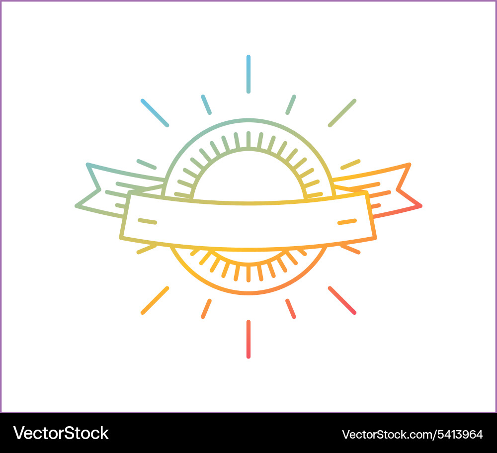Linear logo template abstract arrow shape vector image