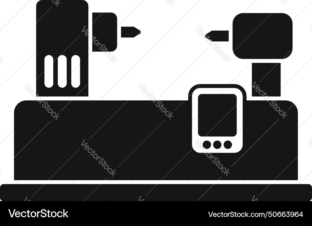 Machining center icon simple router press Vector Image