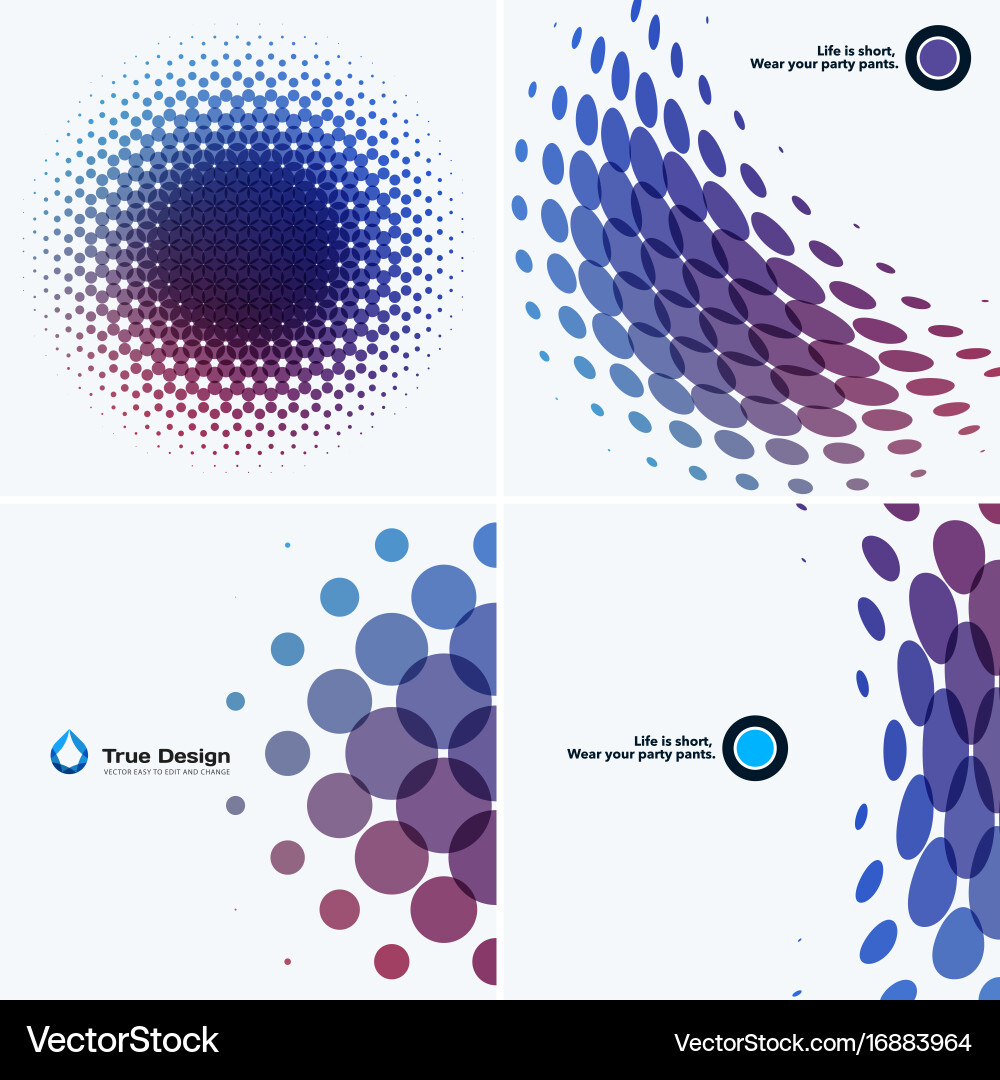 Mega set of abstract design round elements vector image