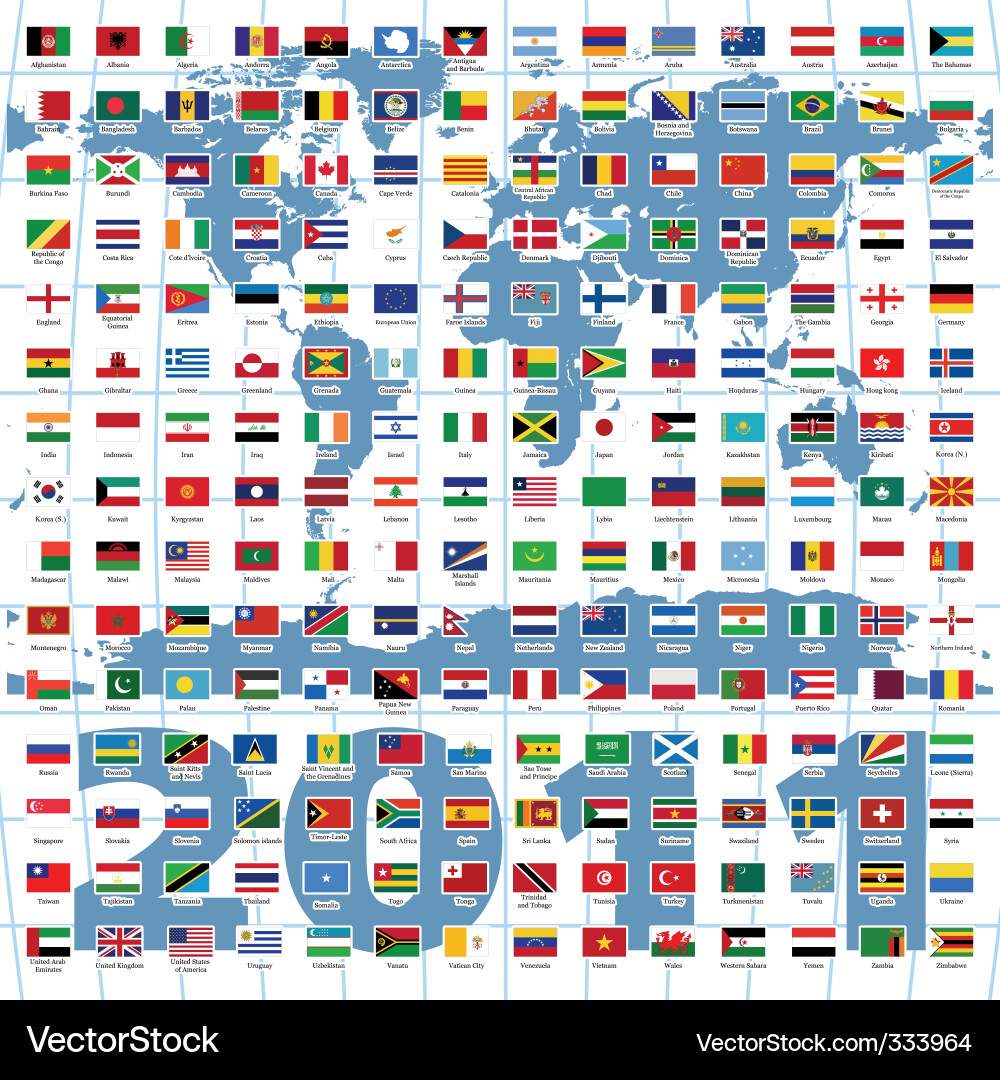 National Flags of the World vector image