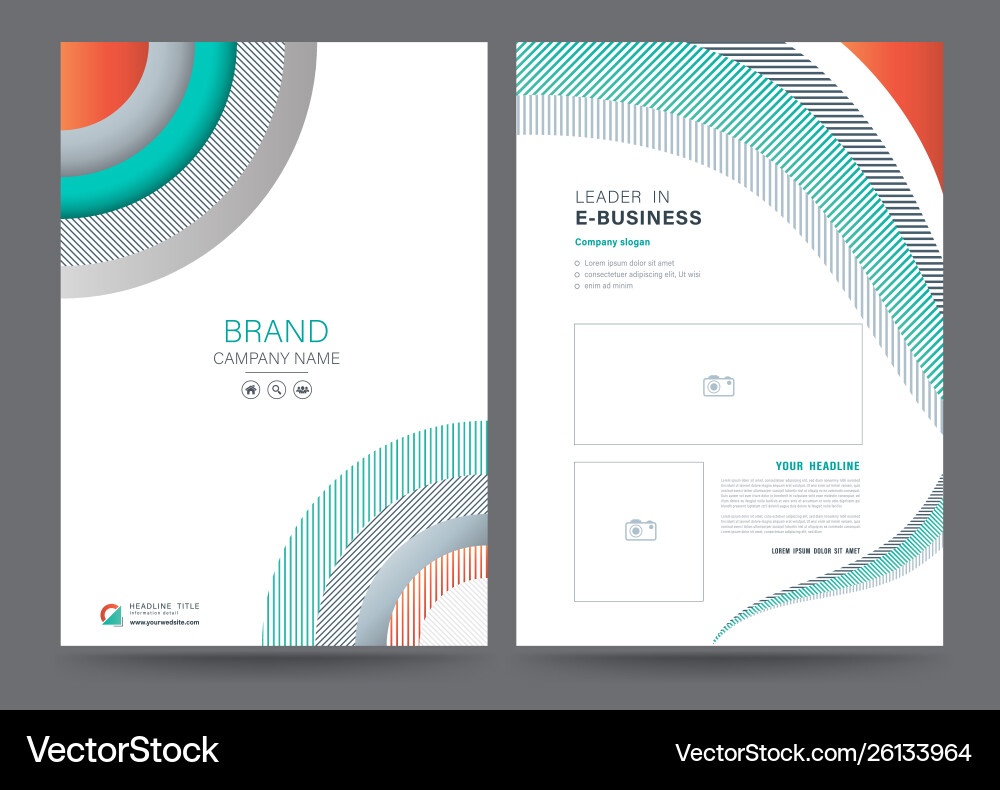 Template annual report Royalty Free Vector Image