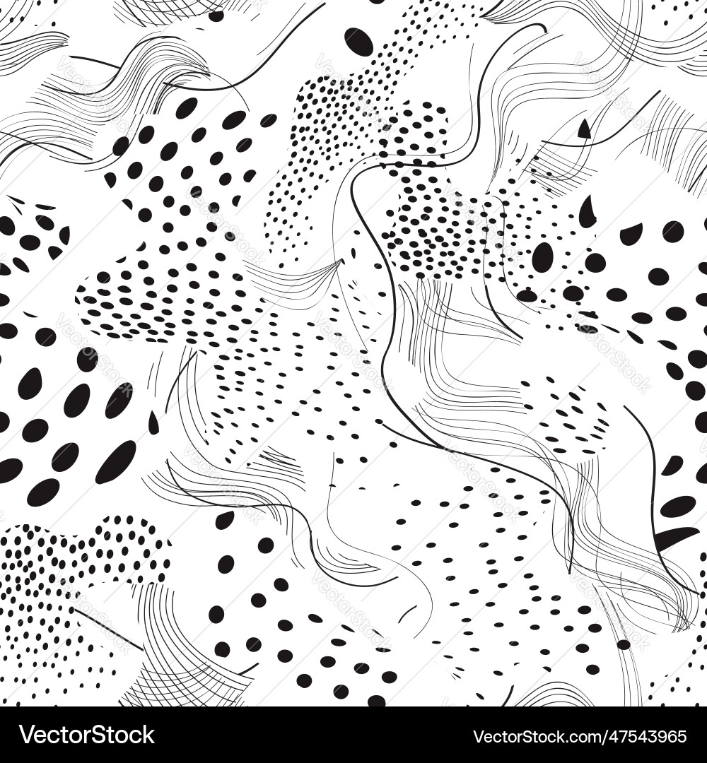 Abstract dotted seamless pattern with chaotic Abstract dotted seamless pattern with chaotic vector image