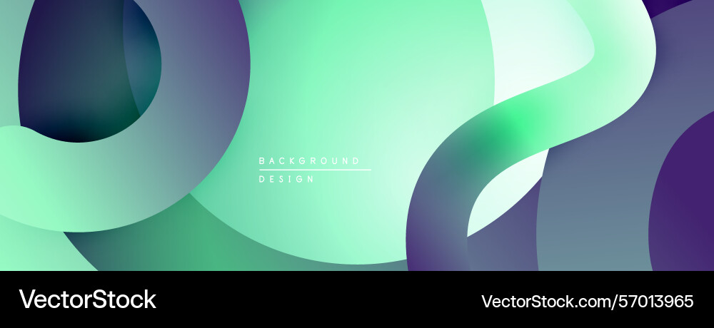 Abstract fluid shapes overlap creating dynamic Vector Image