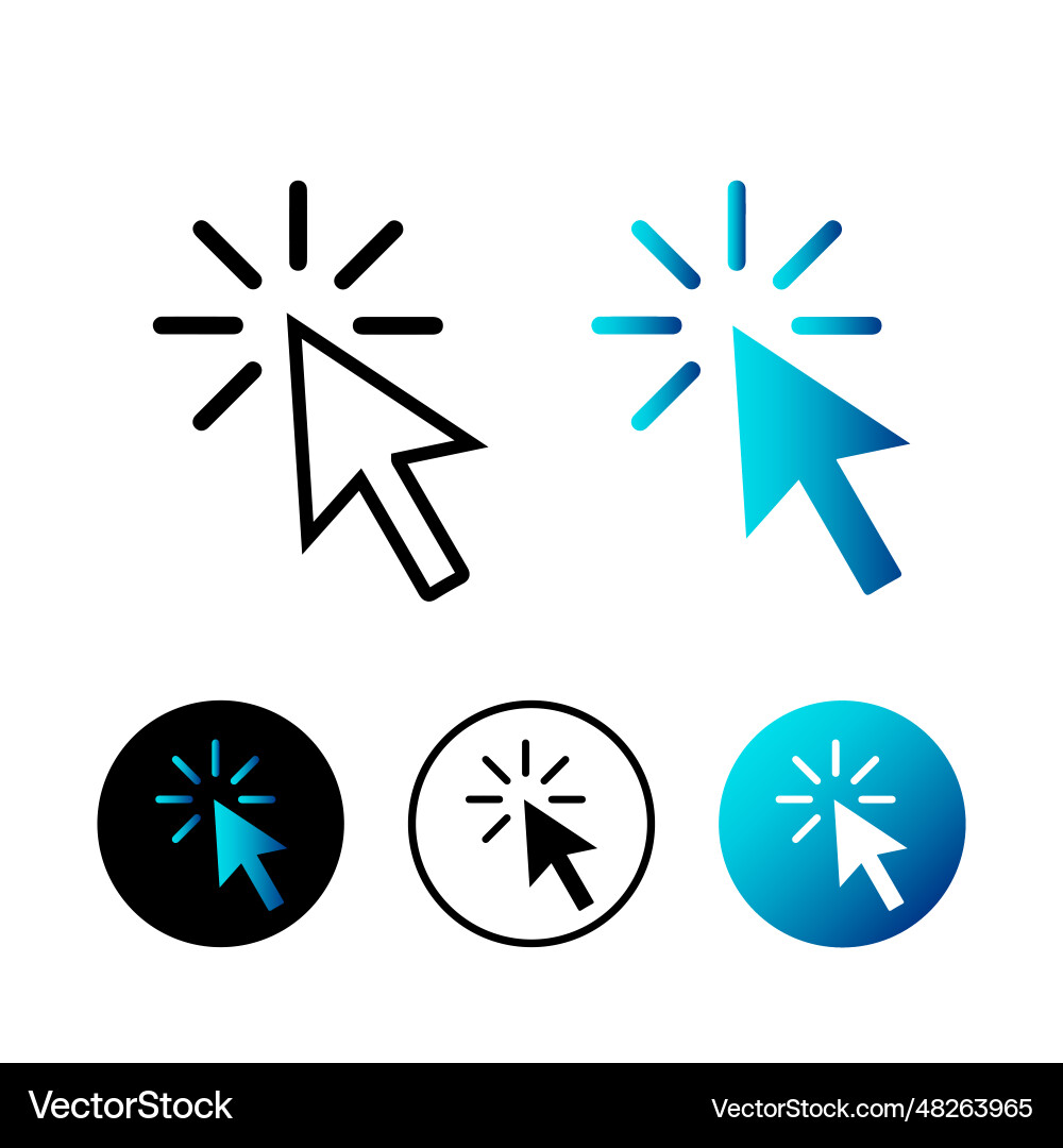Abstract mouse click icon Vector Image