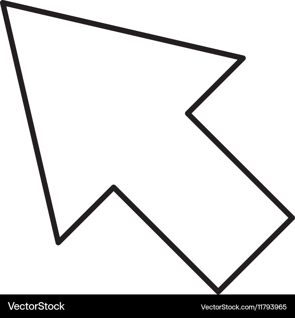 Arrow pointer cursor icon vector image