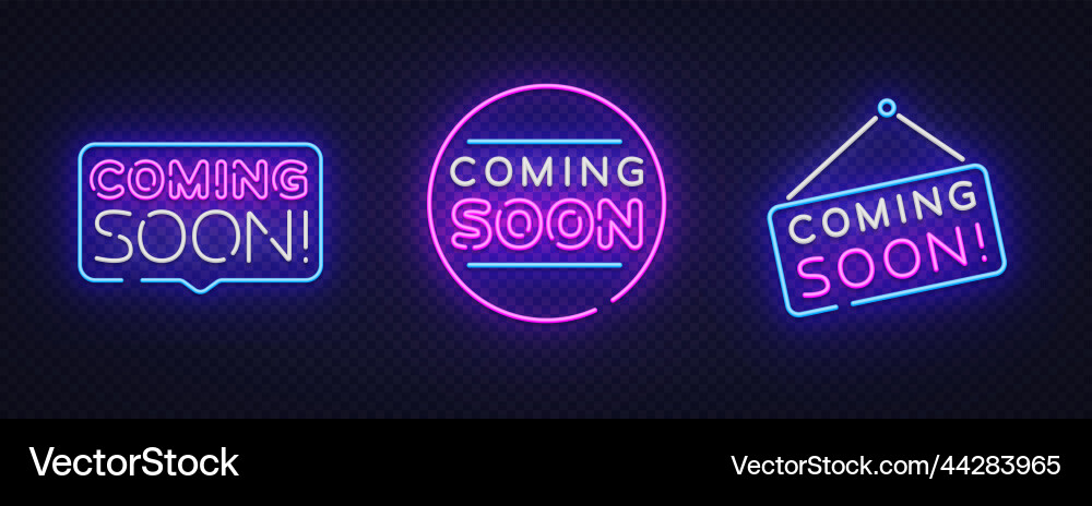 Collection coming soon neon great design for any Collection coming soon neon great design for any vector image
