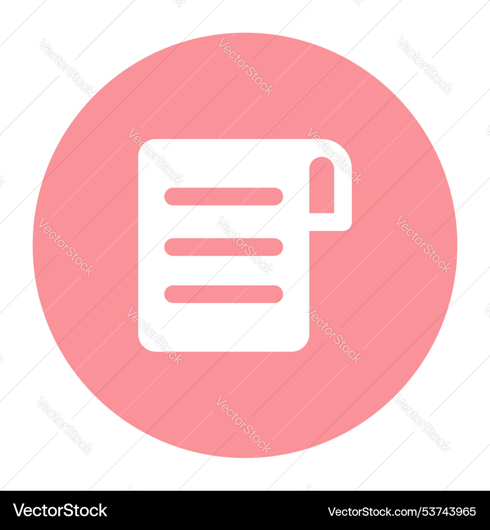 Document icon design in solid style Vector Image