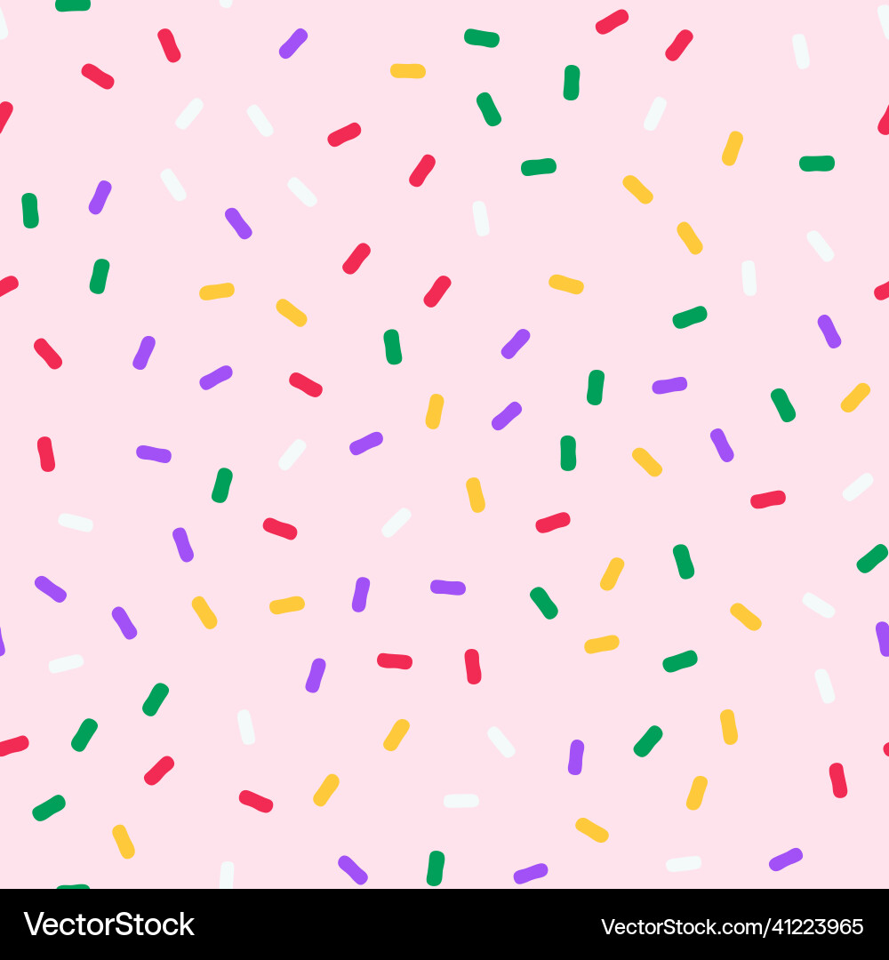 Donut Glaze Sprinkle Pattern Vector Image