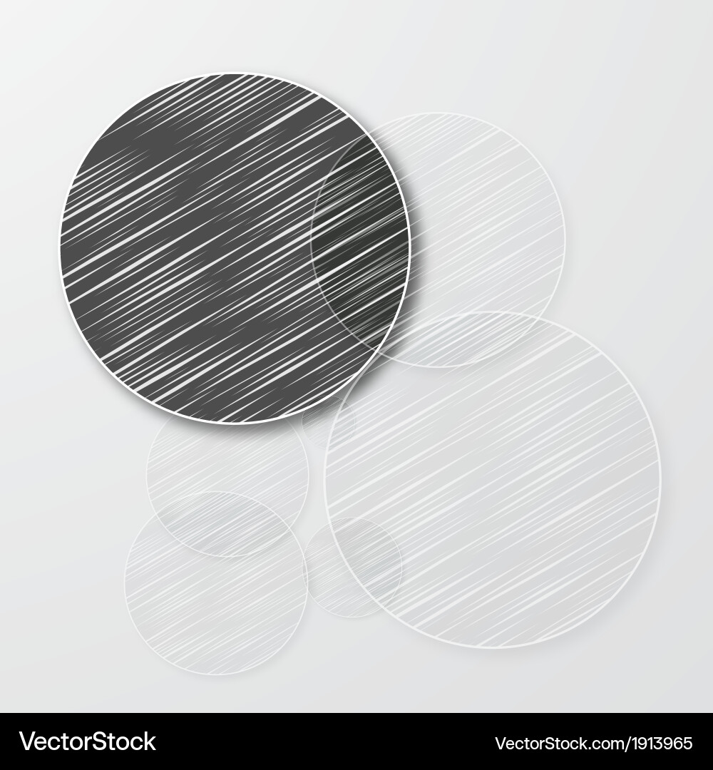 Drawn circle abstract background pattern vector image