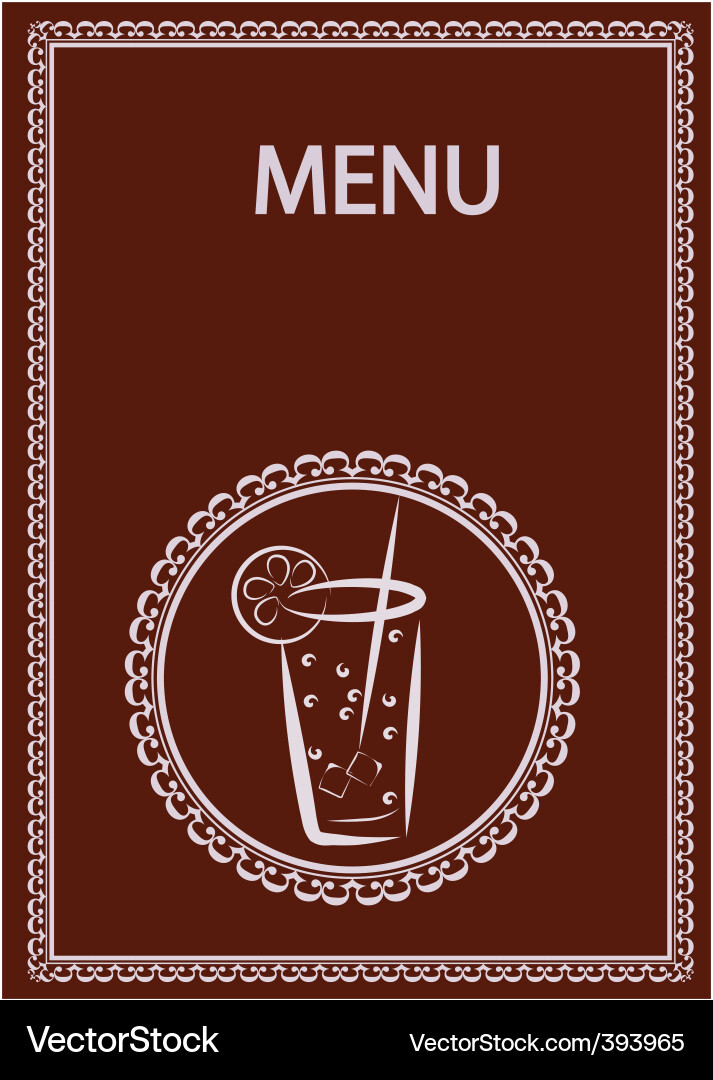 Drinks menu Vector Image