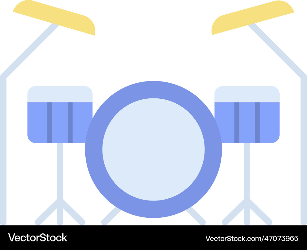 Drum set icon image suitable for mobile vector image