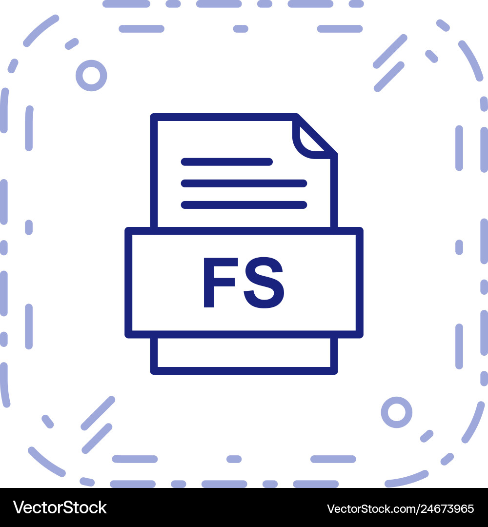 Fs file document icon Vector Image