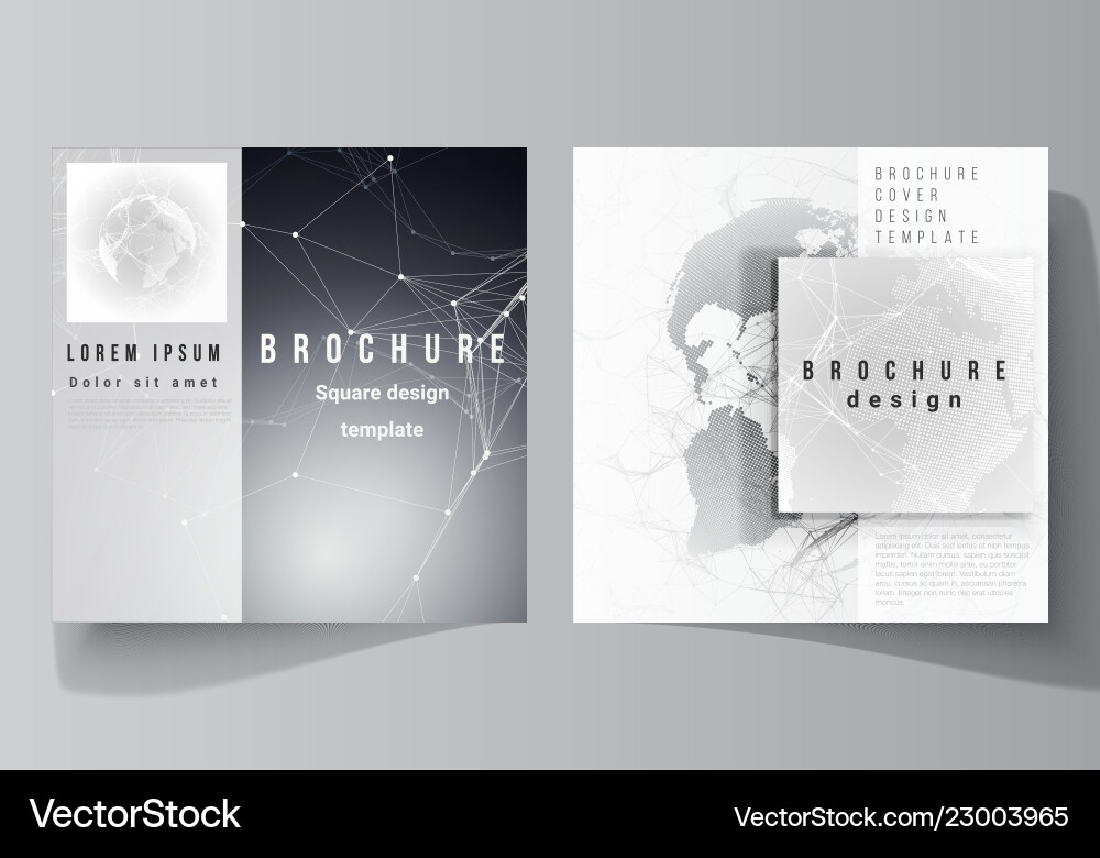 Layout of two square format covers design Layout of two square format covers design vector image