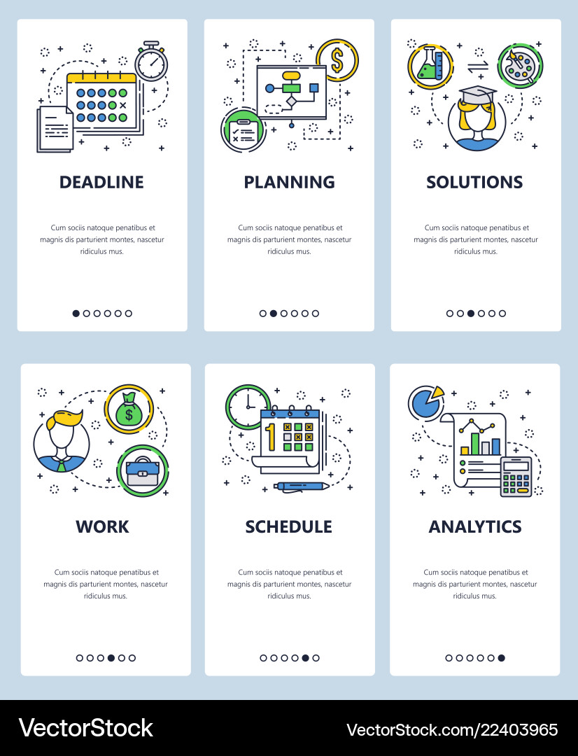 Line art web and mobile app template set Line art web and mobile app template set vector image