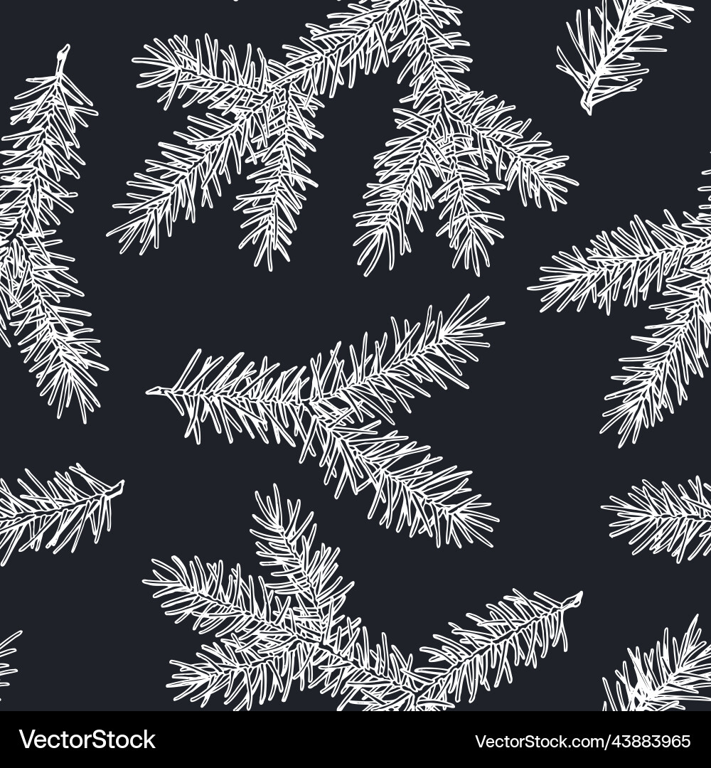 Mysterious forest seamless pattern background Mysterious forest seamless pattern background vector image