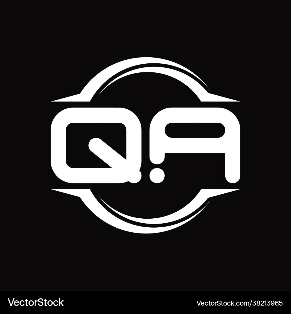 Qa logo monogram with line style design template Qa logo monogram with line style design template Vector Image