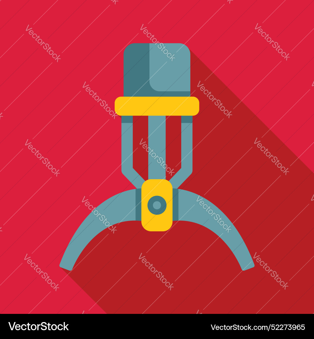 Robotic arm picking up object with mechanical claw Robotic arm picking up object with mechanical claw vector image