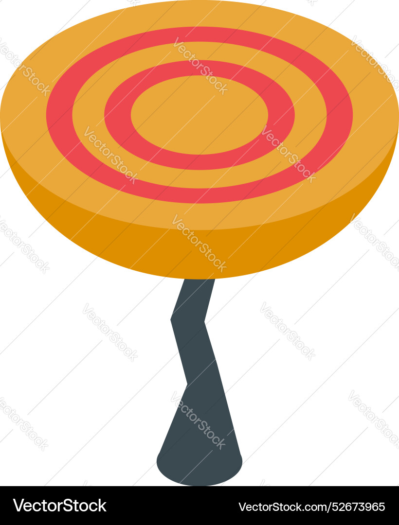 Round tree growing isometric style for game ui Vector Image