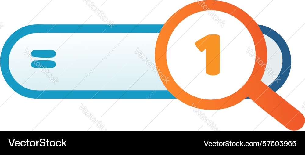 Search result notification badge icon design vector image