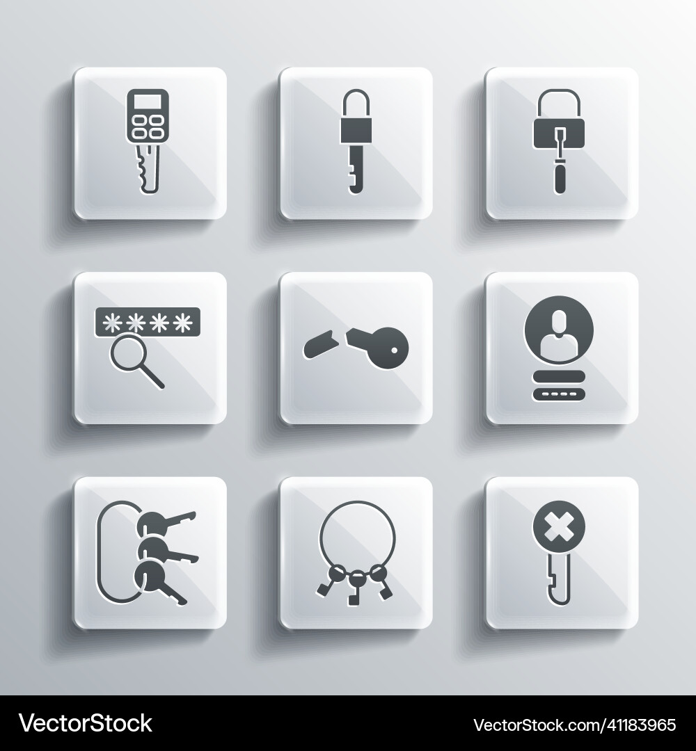 Set bunch of keys wrong create account screen Set bunch of keys wrong create account screen vector image
