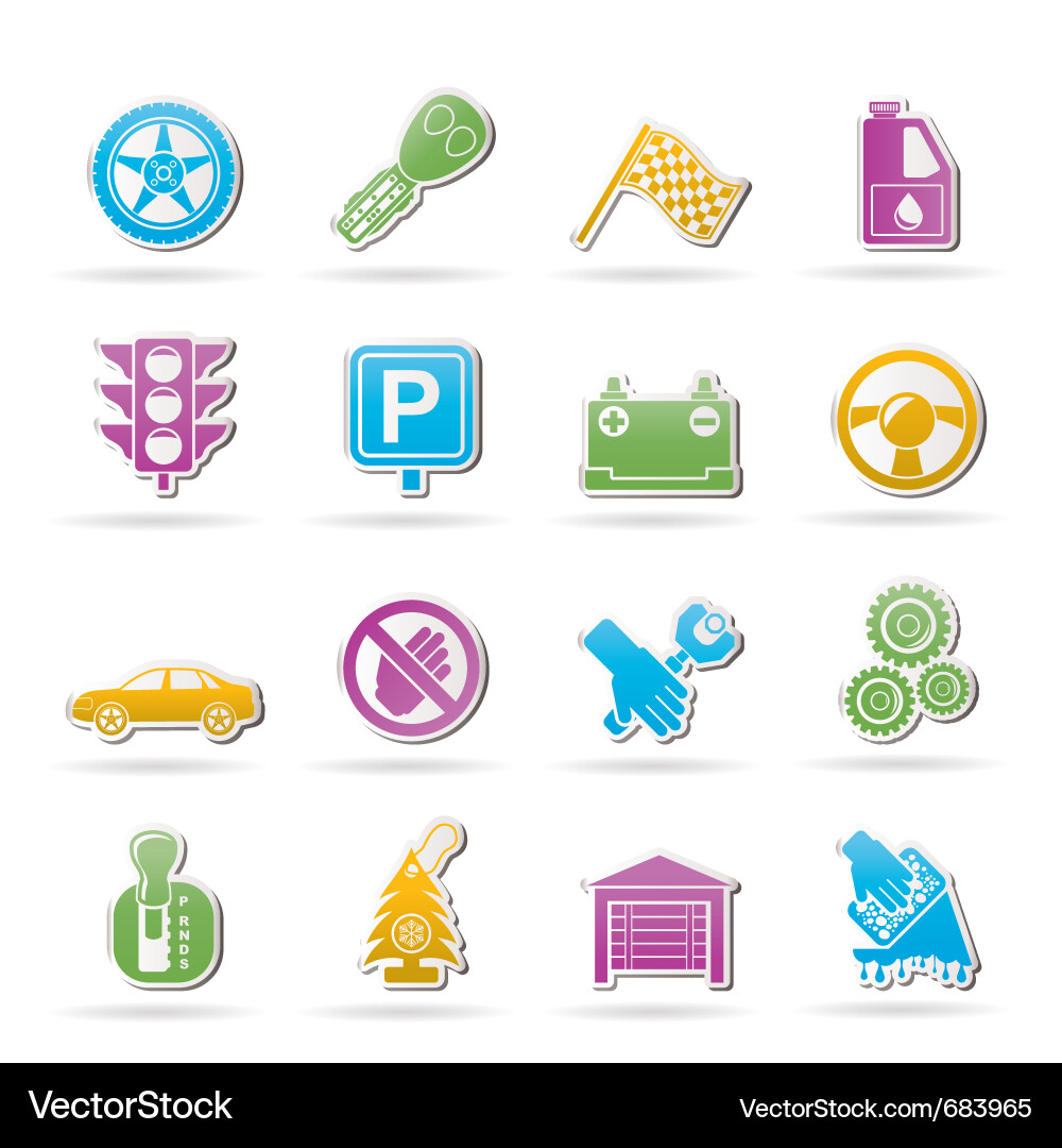 Transportation Icons Set Royalty Free Vector Image