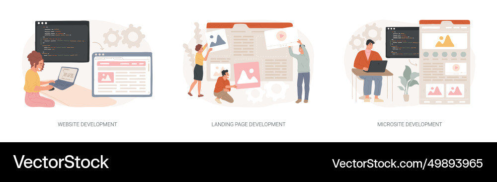 Webpage programming isolated concept Webpage programming isolated concept vector image