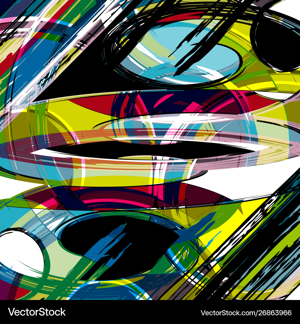 Abstract color pattern in graffiti style quality Vector Image