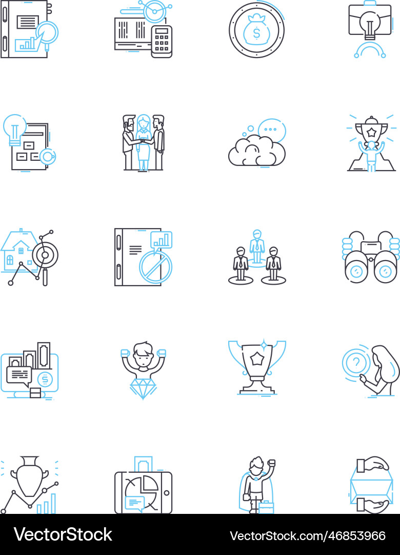 Analyse und Diagramme lineare Icons setzen Metriken Analyse und Diagramme lineare Icons setzen Metriken vektorbild