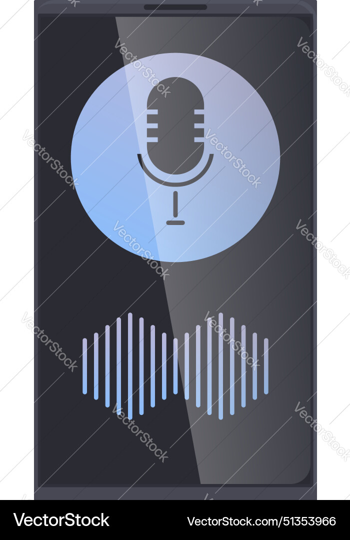 Digital of a voice recognition app Digital of a voice recognition app vector image