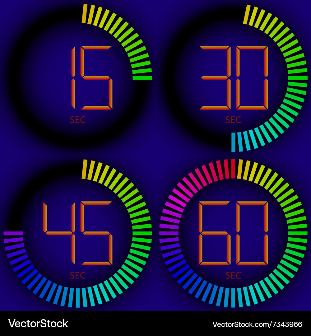 Digital Timer Display Vector Image