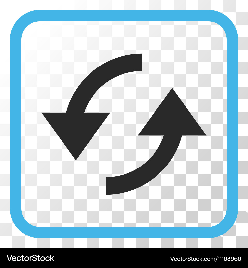Refresh icon in a frame Vector Image