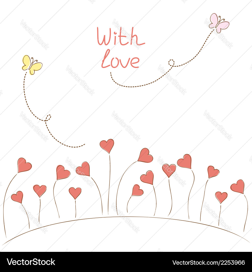 Romantic flowers Royalty Free Vector Image - VectorStock