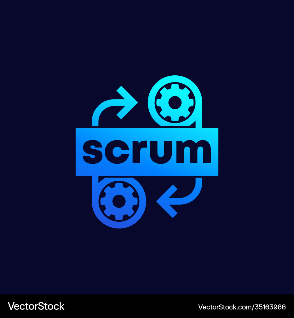 Scrum development process framework icon Vector Image