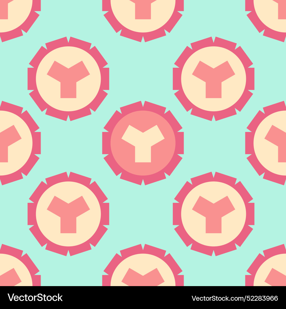 Seamless pattern square star and circle modified vector image