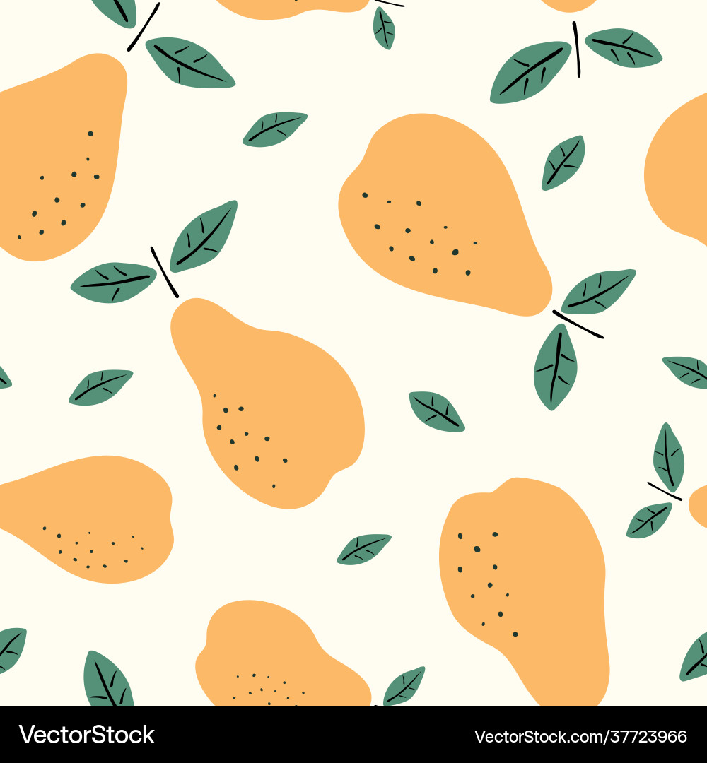 Seamless pattern with pears Seamless pattern with pears vector image