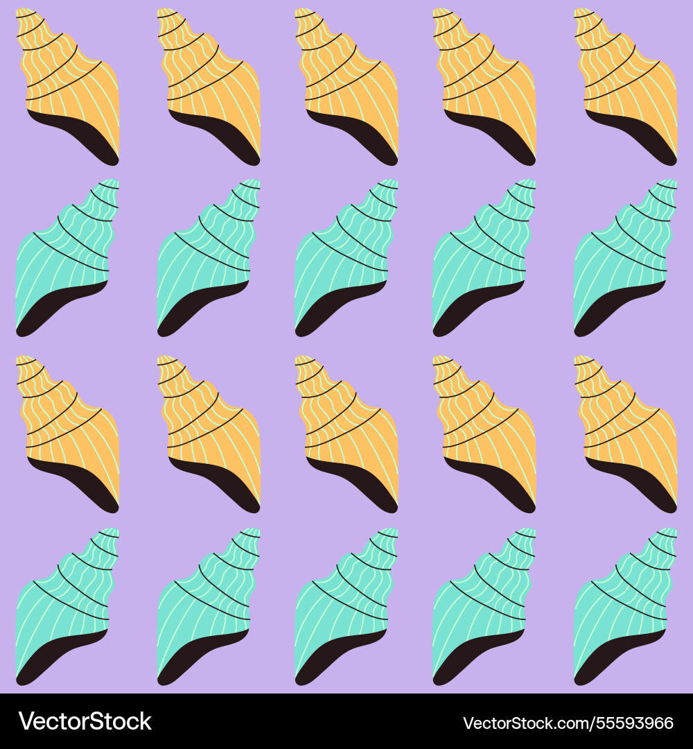 Seamless pattern with shell Seamless pattern with shell Vector Image