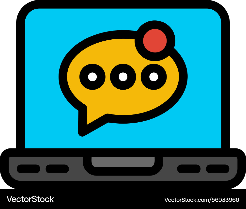 Sms notification line filled style icon design Vector Image