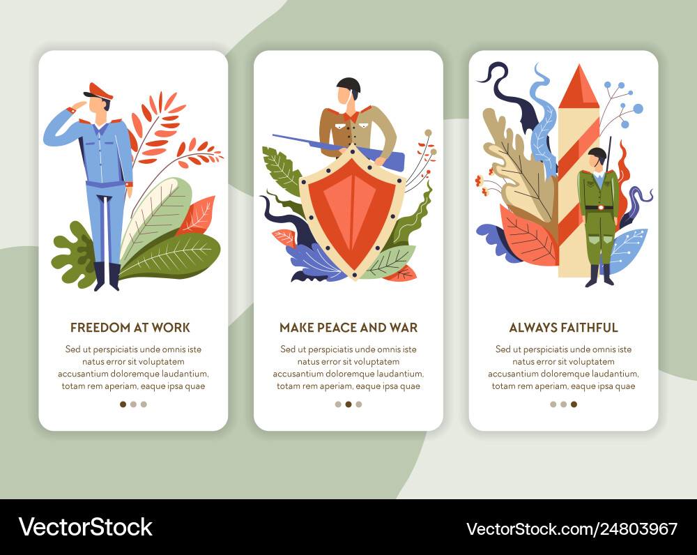 Army internet web page template soldier in uniform Army internet web page template soldier in uniform vector image