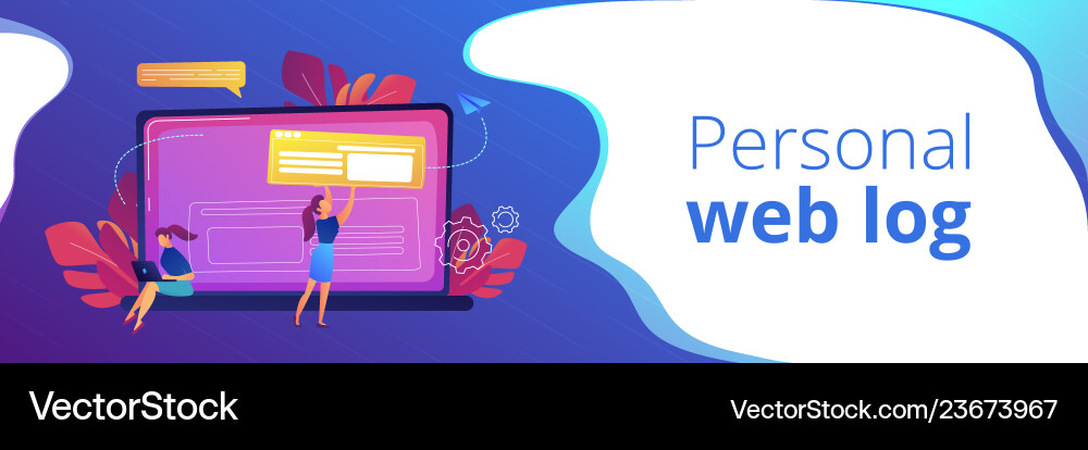 Blog Header & Footer Banner Vector Image