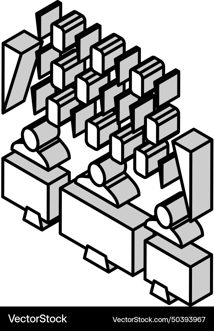 Coding teamwork isometric icon Vector Image