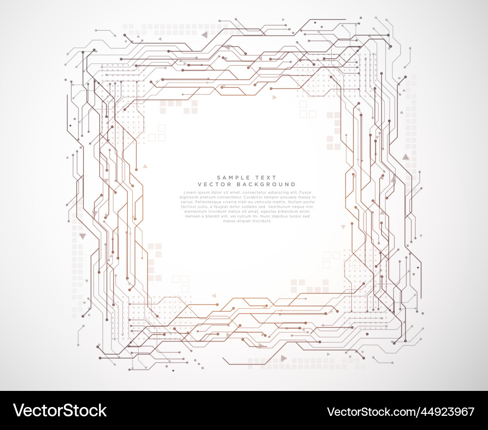 Digital geometric circuit board lines and point vector image