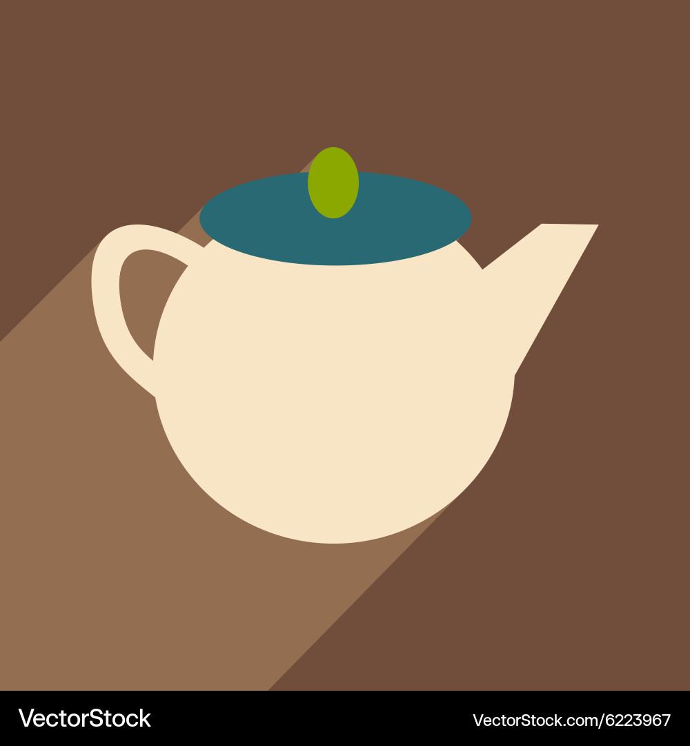 Flat with shadow icon and mobile application vector image