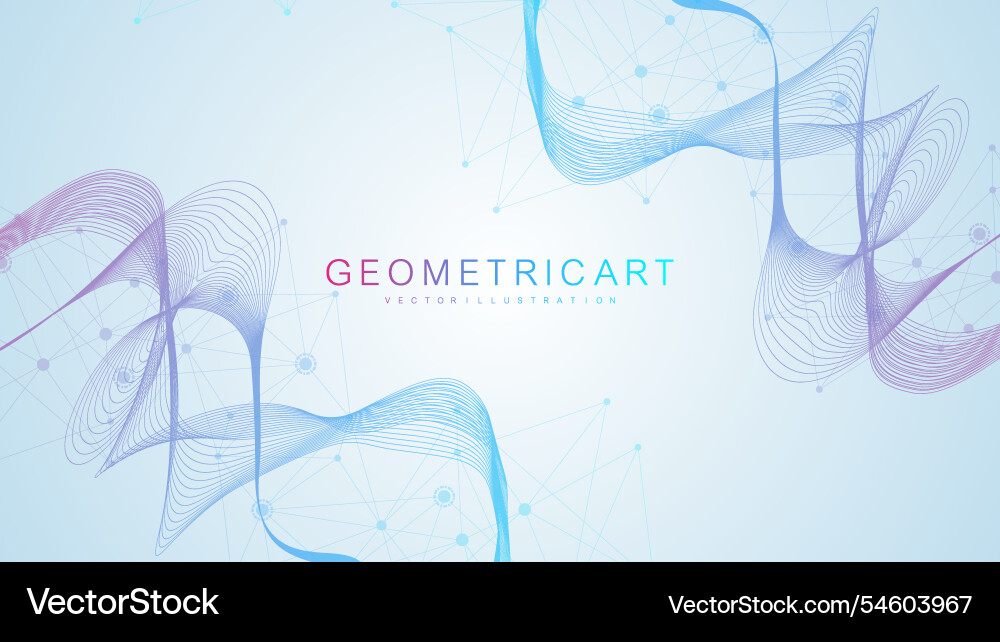 Geometric abstract background with connected line Geometric abstract background with connected line Vector Image