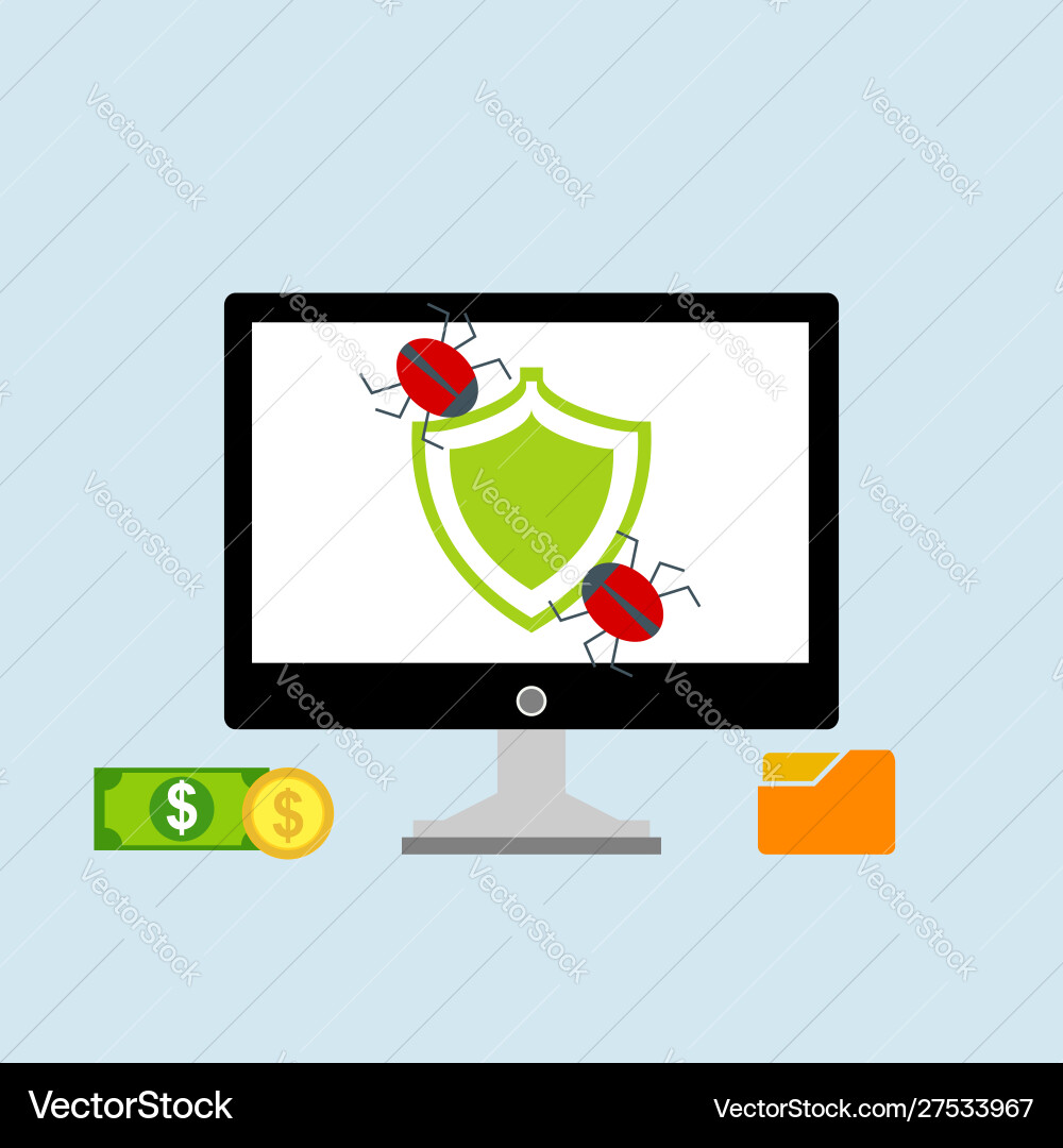 Hacker activity computeralert notification Hacker activity computeralert notification vector image