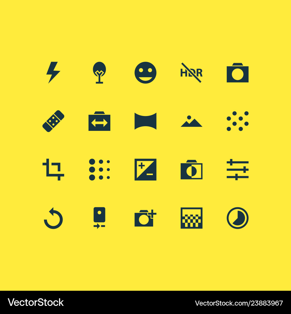 Image icons set with timelapse tune Image icons set with timelapse tune vector image