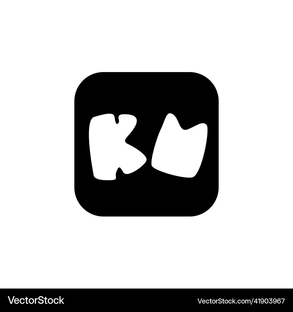 Km company name initial letters monogram Vector Image
