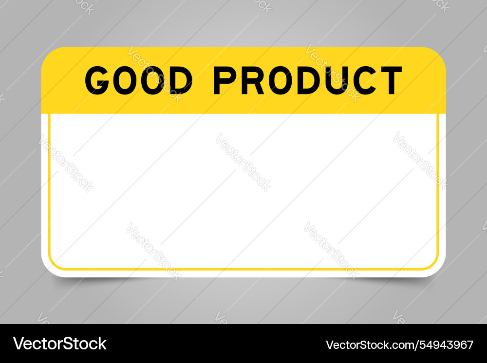 Label banner that have yellow headline with word Label banner that have yellow headline with word vector image